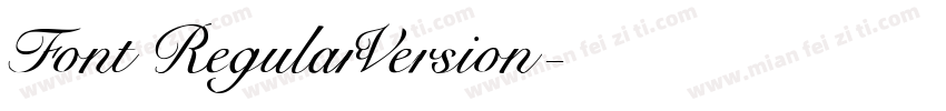Font RegularVersion字体转换